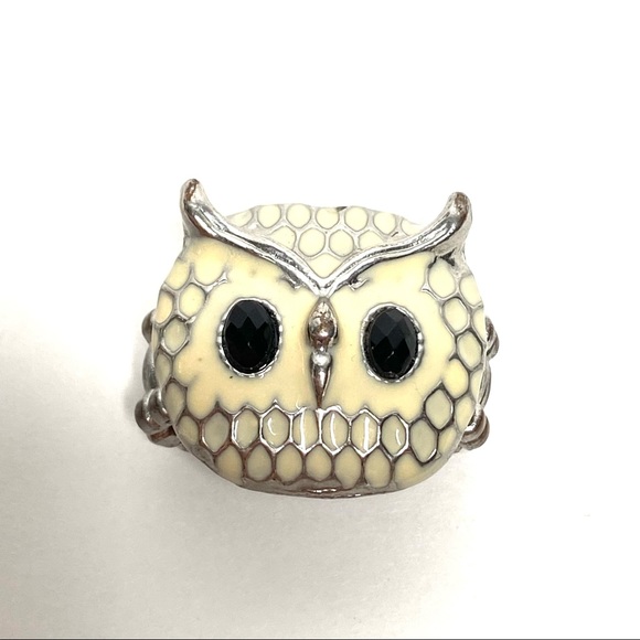 Enamel Owl Ring - Picture 3 of 8